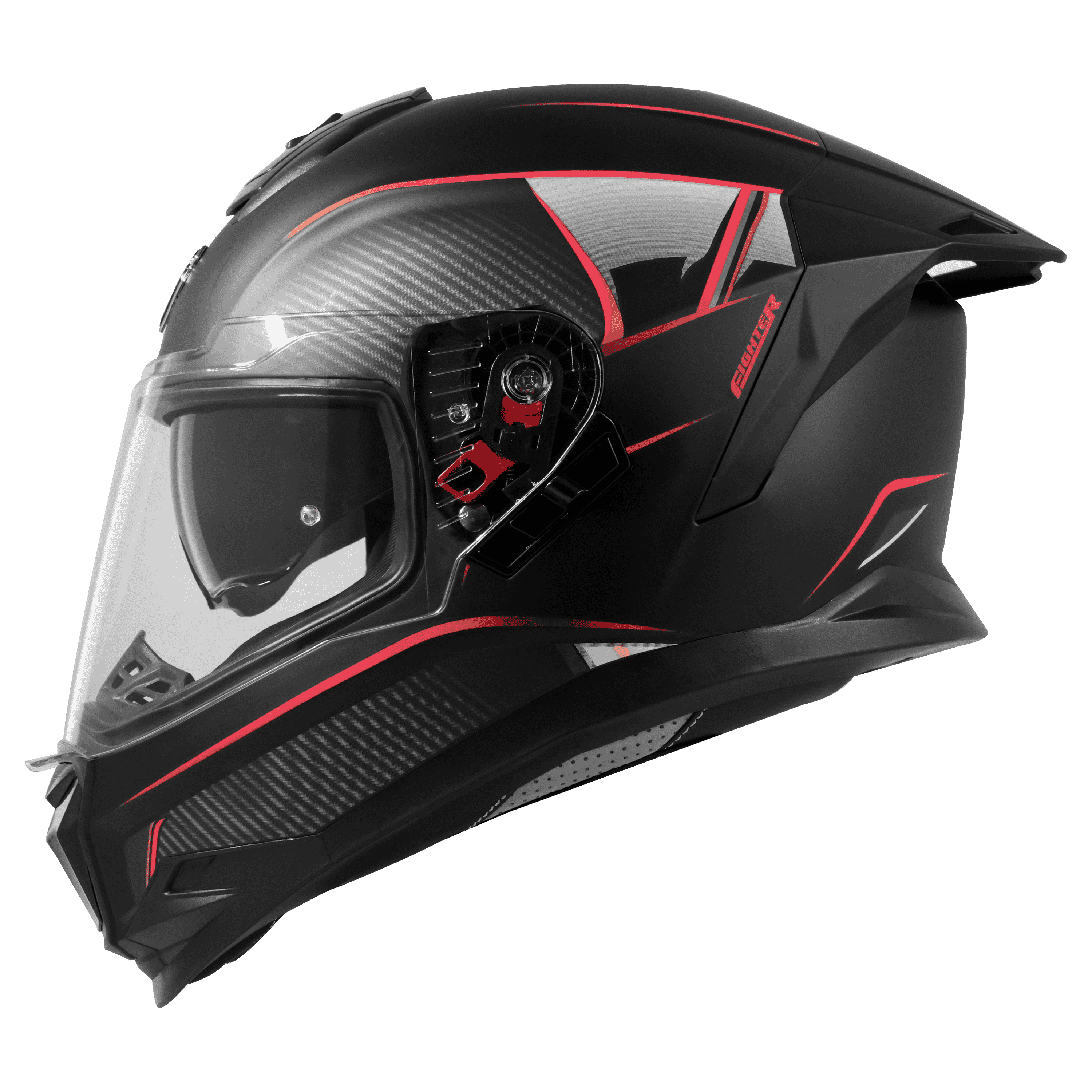 SBH-57 ISS FIGHTER F1 GLOSSY BLACK WITH RED